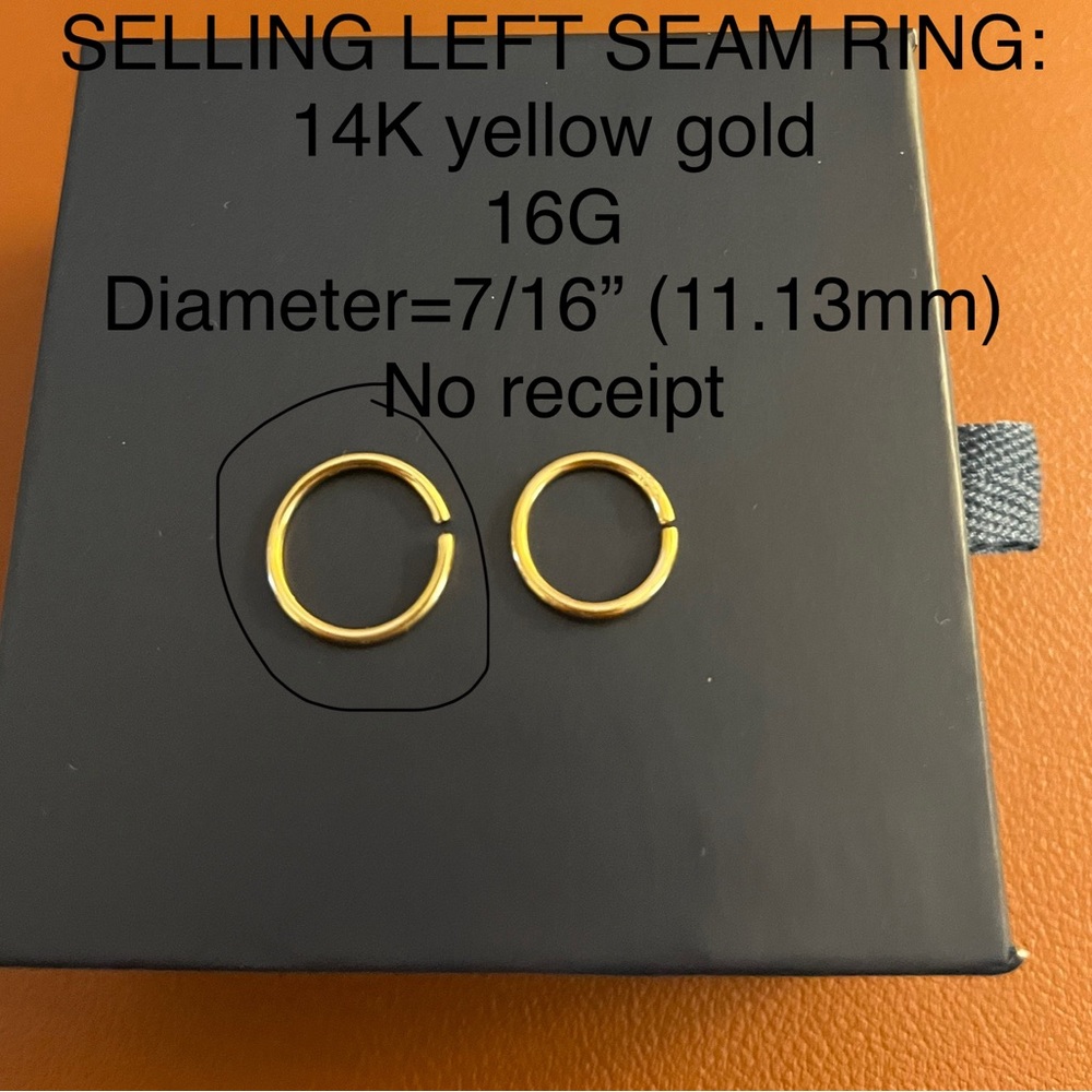 14K Yellow Gold Seam Ring
